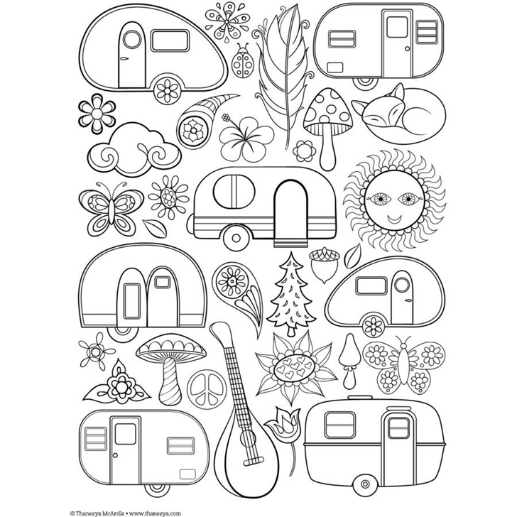camping equipment coloring pages - photo #27